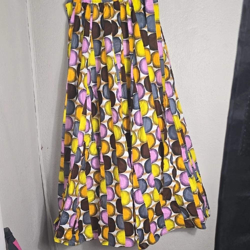 Kitenges Yellow and Purple Maxi Flowy Skirt - Picture 2 of 7